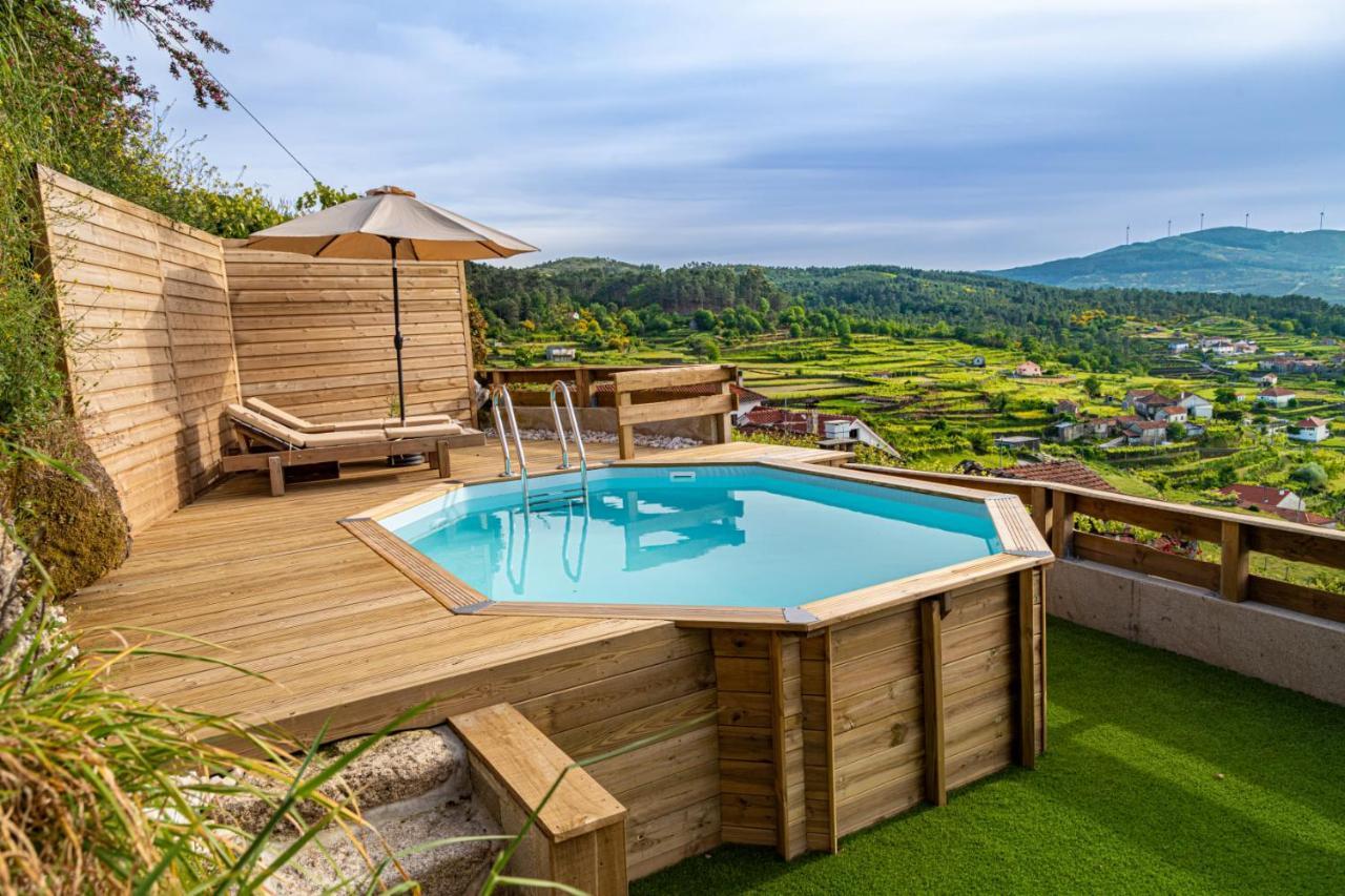 Chale Dos Penedos, Sossego E Piscina Privada Villa Moncao Bagian luar foto